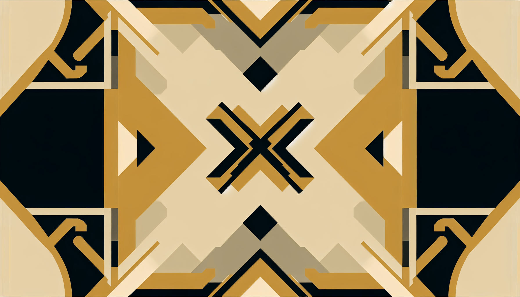 Abstract post image that is flat, clean, and evoke a sense of calm and warmth with art deco influences.