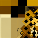 Abstract post image that is flat, clean, and evoke a sense of calm and warmth with art deco influences.