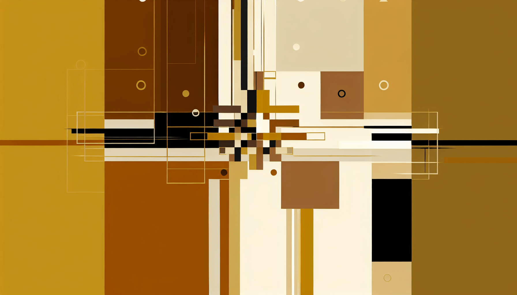 Abstract post image that is flat, clean, and evoke a sense of calm and warmth with art deco influences.