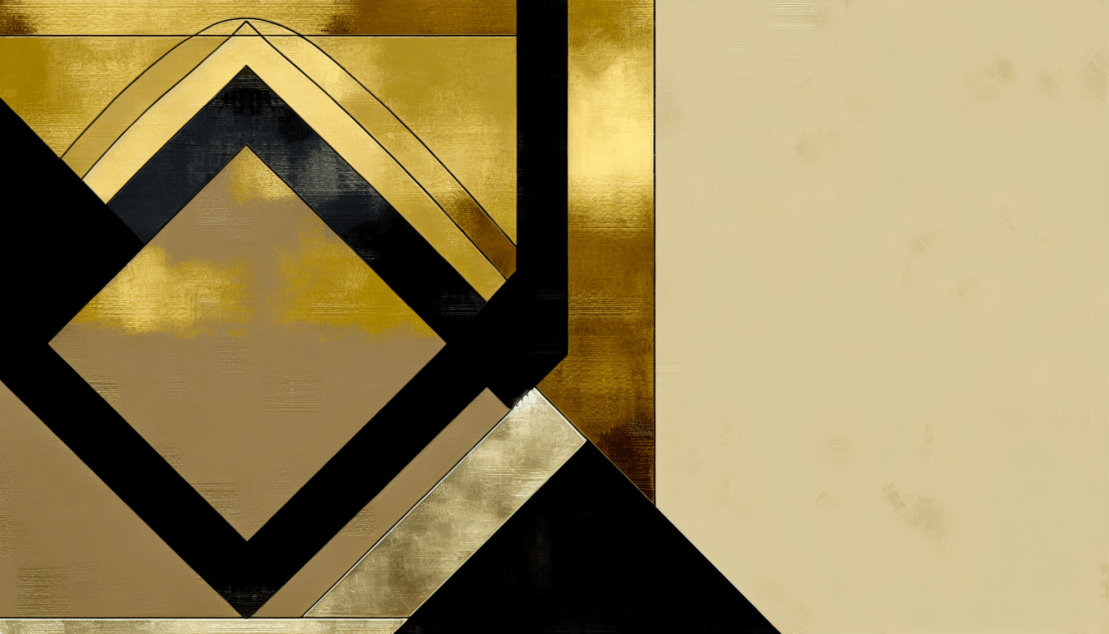 Abstract post image that is flat, clean, and evoke a sense of calm and warmth with art deco influences.