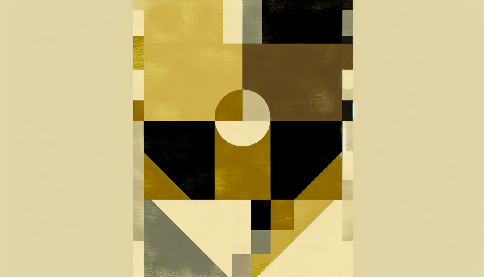 Abstract post image that is flat, clean, and evoke a sense of calm and warmth with art deco influences.